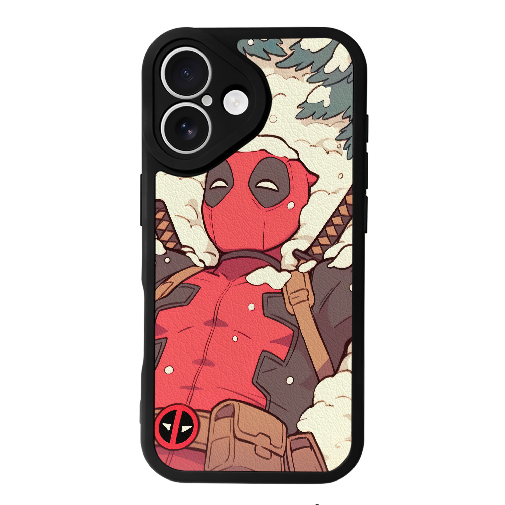 （画像用） Deadpool デッドプール 【iPhone 16シリーズ対応】シリコンスマホケース（レザー調） 材質：シリコン
